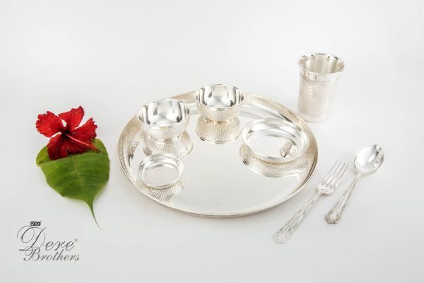 Diamond Hammered Dinner Plate Set - Image 2