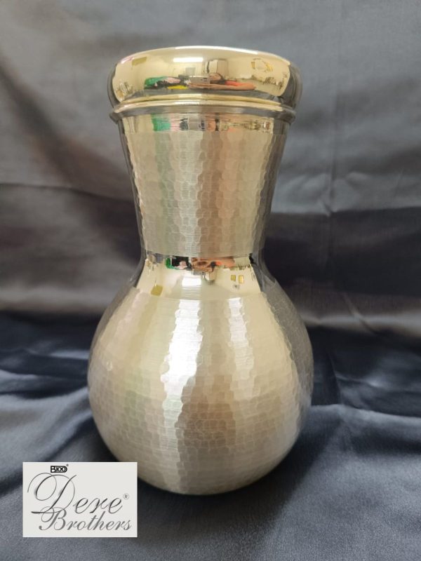 Hammered 99% Bedside Jug Bottle With Inbuilt glass - Image 2