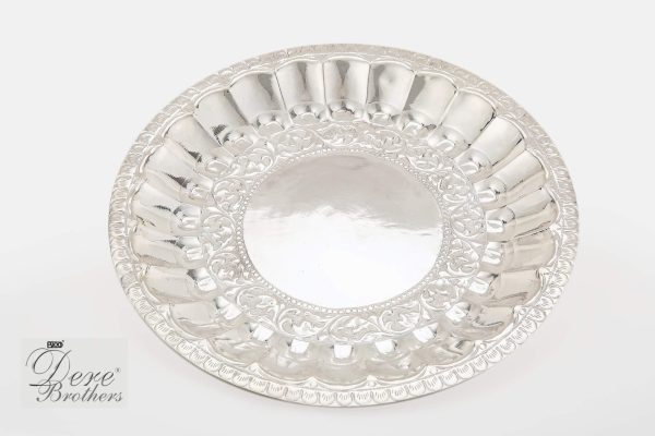 Silver Nakshi Tabak Pooja Plate