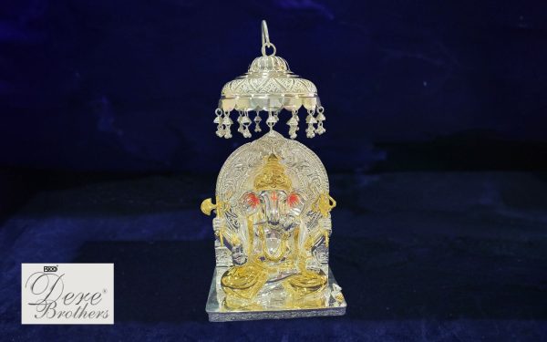 Gold Polished Ganesh Murti