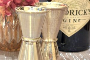 Hammered Peg Measure & Ice Tong Set