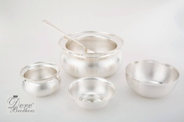 Hammered Serving Bowl & Hammered Panchola Serving Bowl