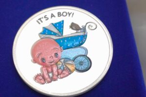 Little Baby Birth Announcement Coin